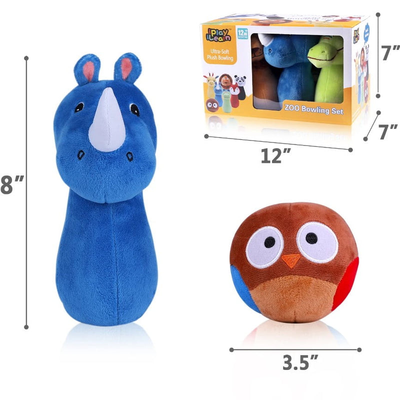 I, PLAY I, LEARN Plush Animal Bowling Set