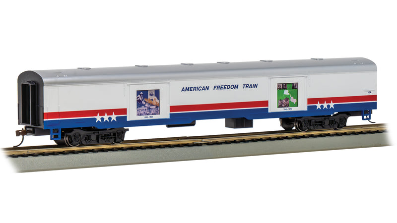 Bachmann Trains - LIMITED EDITION AMERICAN FREEDOM TRAIN CARS with LIGHTED DISPLAYS - EXHIBIT CAR #104 1836-1856 - HO Scale