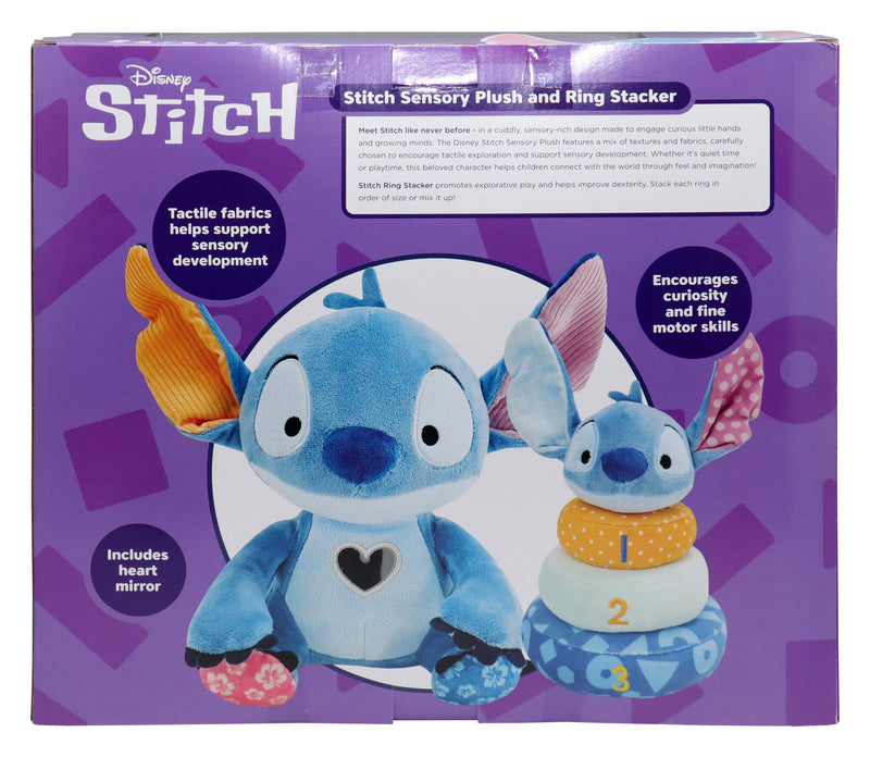Disney Toddler Stitch Learning Bundle – Sensory Plush & Ring Stacker