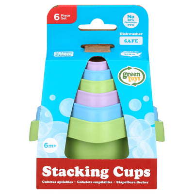 Green Toys Stacking Cups Purple/Blue/Green, Bath Toy