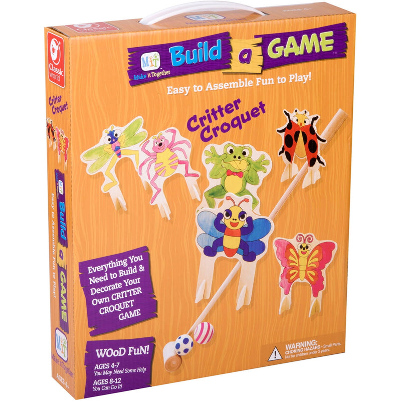 Trinkets and Tales LLC Giraffe Golf Game Build a Game Croquet Playset