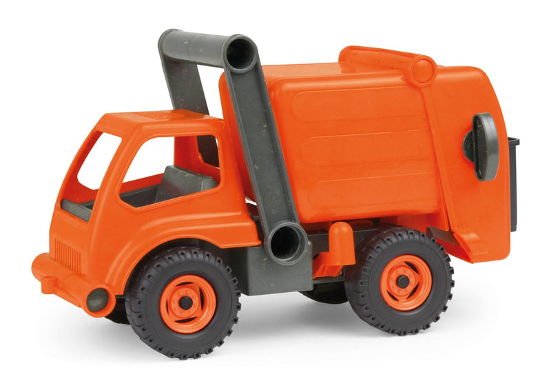LENA Eco Active Garbage Truck Toy for Kids, Easy Grab Handle and Flip Open Cab. Indoor or Sandbox toy.