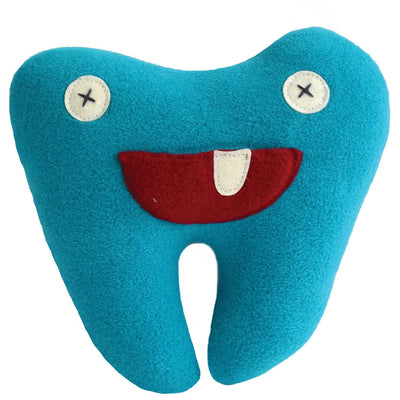 Cate & Levi Softy Tooth Pillow Blue