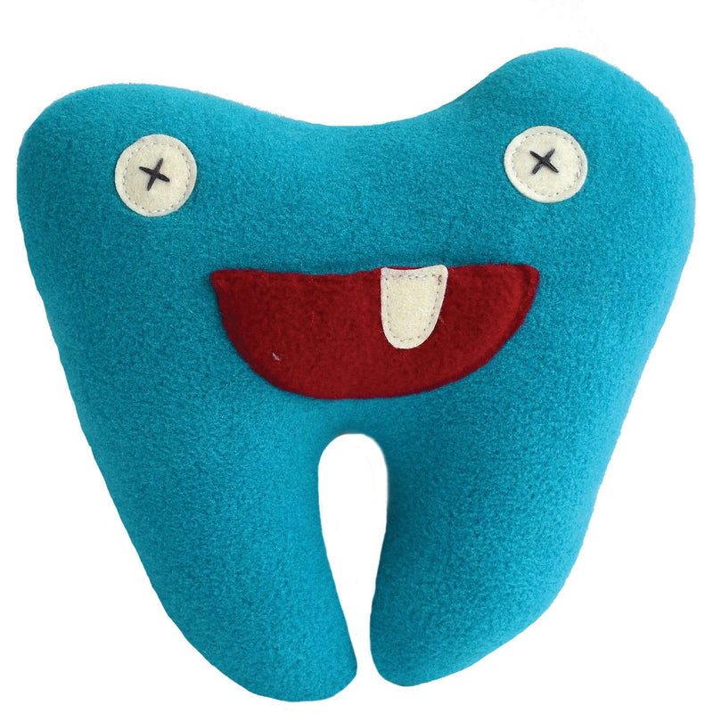 Cate & Levi Softy Tooth Pillow Blue