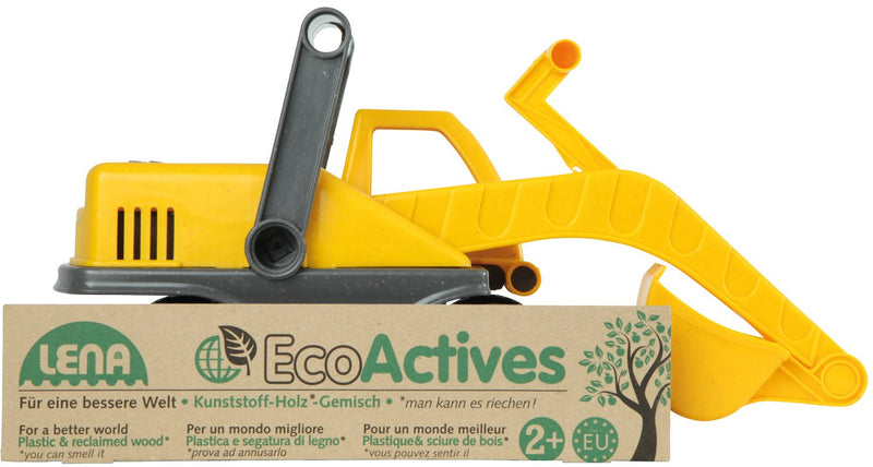 Lena Eco Active Excavator Toy Truck | Kids Digger Excavator for Indoor and Outdoor Play | BPA and Phthalates Free Food Grade Resin and Environmental Friendly Construction Vehicle Toy (Yellow)(11x8x6)