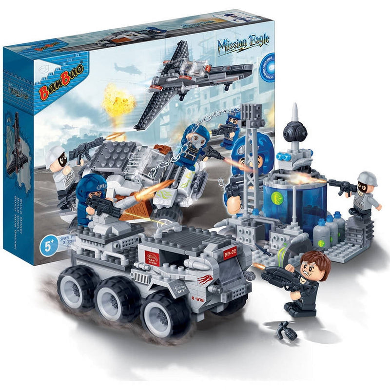 BanBao Mission Eagle Combat Truck & Building Set for Kids