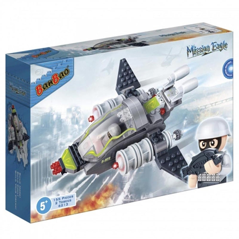 BanBao Mission Eagle Combat Fighter Building Set for Kids