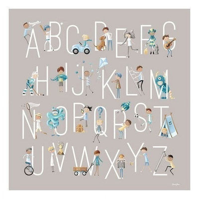 Oopsy Daisy's B is for Boys Canvas Wall Art - Size 21x21