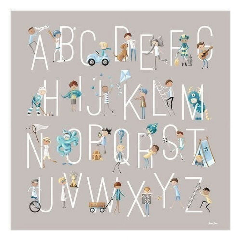 Oopsy Daisy's B is for Boys Canvas Wall Art - Size 21x21