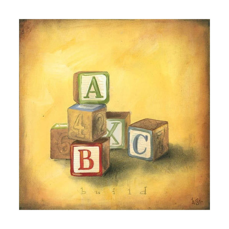 Oopsy Daisy's Boy's Toys - Blocks Canvas Wall Art - Size 14x14