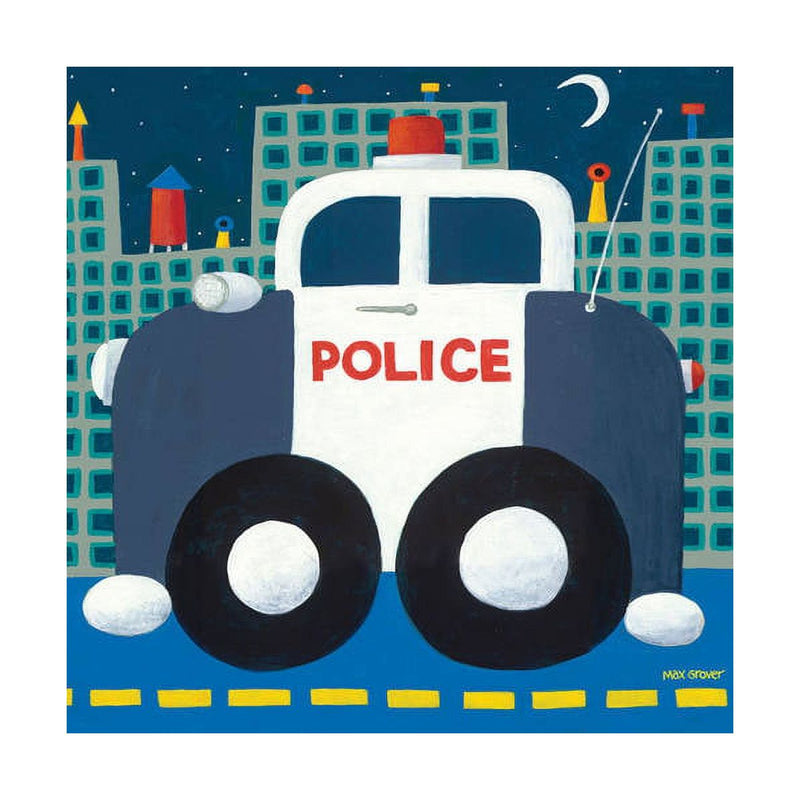 Oopsy Daisy's Police Cruiser Canvas Wall Art - Size 10x10