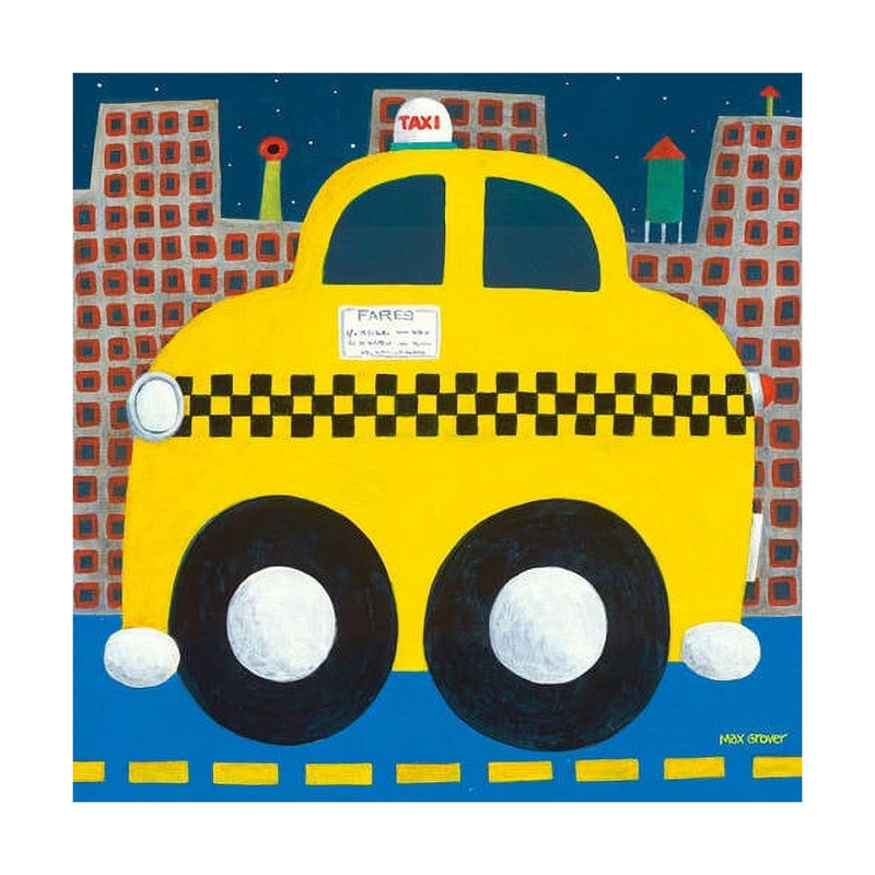 Oopsy Daisy's Taxicab Canvas Wall Art - Size 10x10