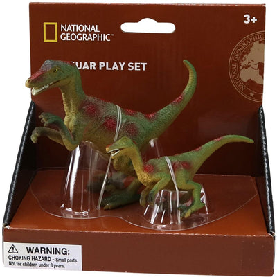 National Geographic Raptor Dinosaur Figurines, 2pc