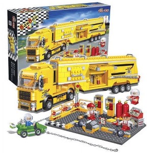 BanBao Racer Maintenance Truck: Yellow Building Kit STEM Toy (660 pcs) Building Set for Kids