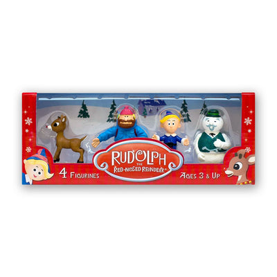 Talicor Rudolph the Red-Nosed Reindeer Classic 4-Pack Figurine Set 2''