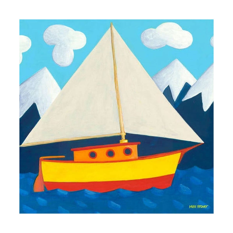 Oopsy Daisy's Sailing, Sailing Canvas Wall Art - Size 10x10