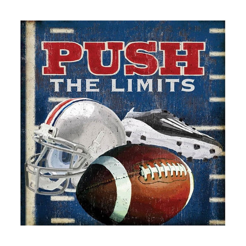 Oopsy Daisy's Push the Limits - Football Canvas Wall Art - Size 14x14