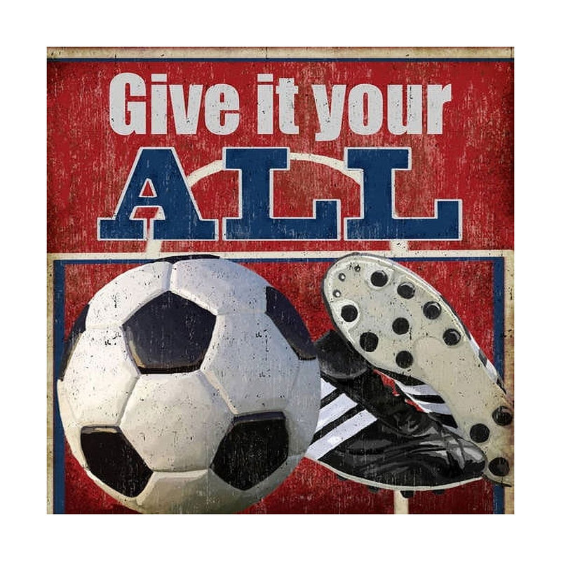 Oopsy Daisy's Give It Your All - Soccer Canvas Wall Art - Size 14x14