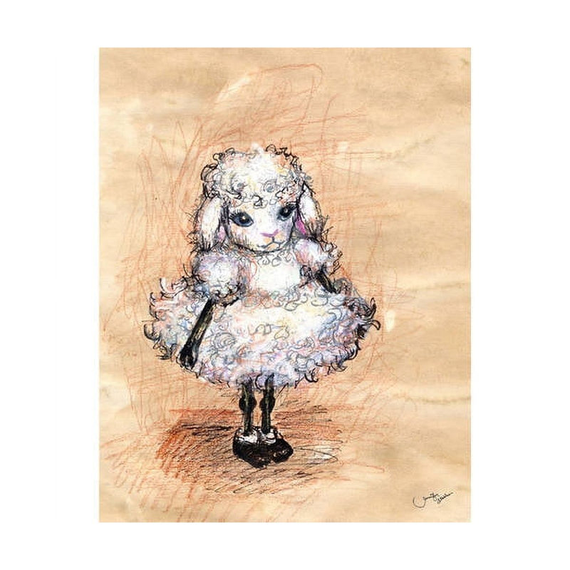 Oopsy Daisy's Holly The Lamb Canvas Wall Art - Size 10x14