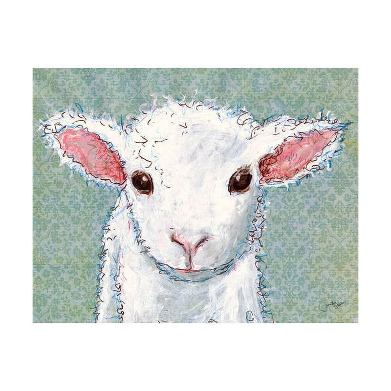 Oopsy Daisy's Little Lamb Baby Canvas Wall Art - Size 14x10