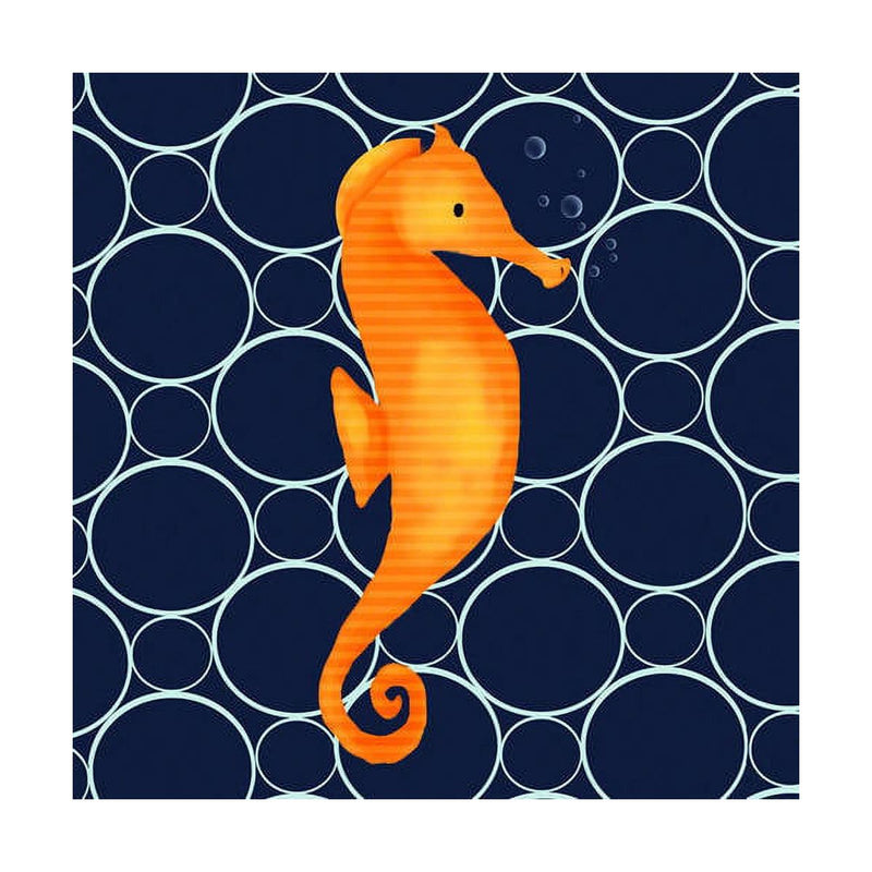 Oopsy Daisy's Fred the Seahorse Canvas Wall Art - Size 10x10