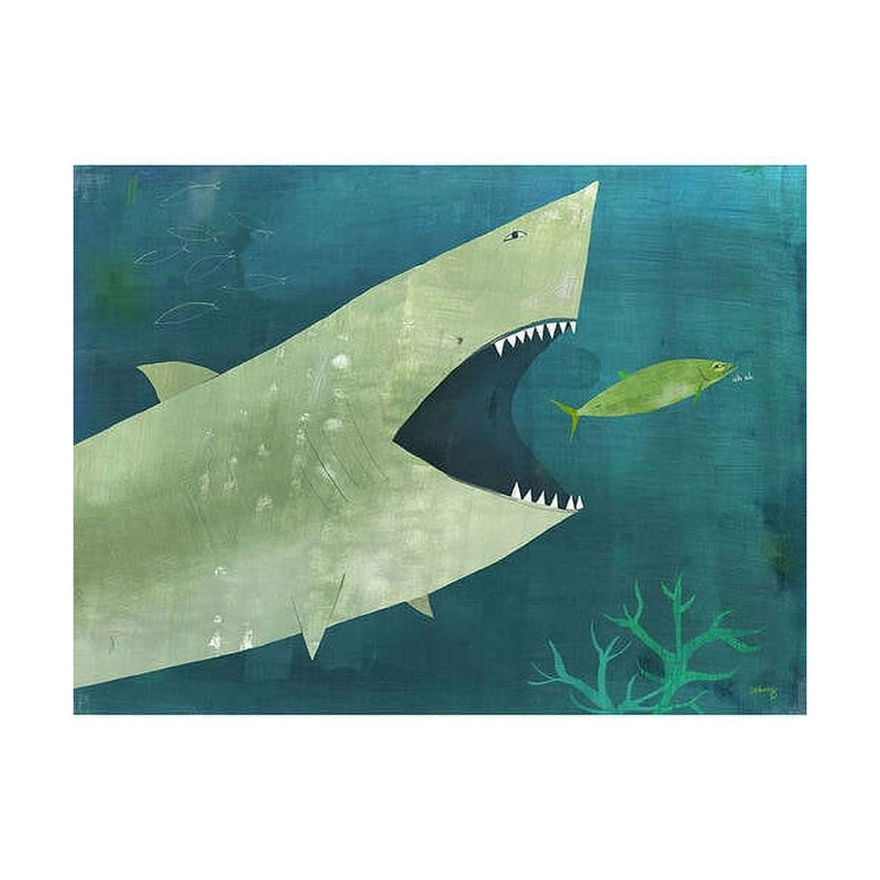 Oopsy Daisy's Uh Oh Shark Canvas Wall Art - Size 14x10