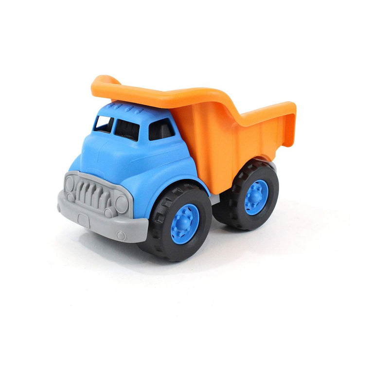 Green Toys Blue & Orange Dump Truck – BPA-Free Recycled Plastic Toy Truck with Working Tailgate, Durable for Indoor & Outdoor Play