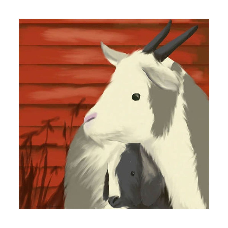 Oopsy Daisy's Maggie's Goats Canvas Wall Art - Size 10x10