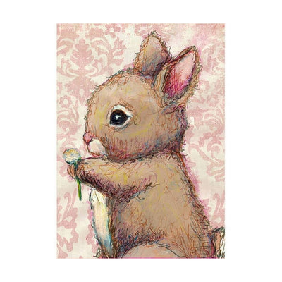 Oopsy Daisy's Bunny And Clover Canvas Wall Art - Size 10x14