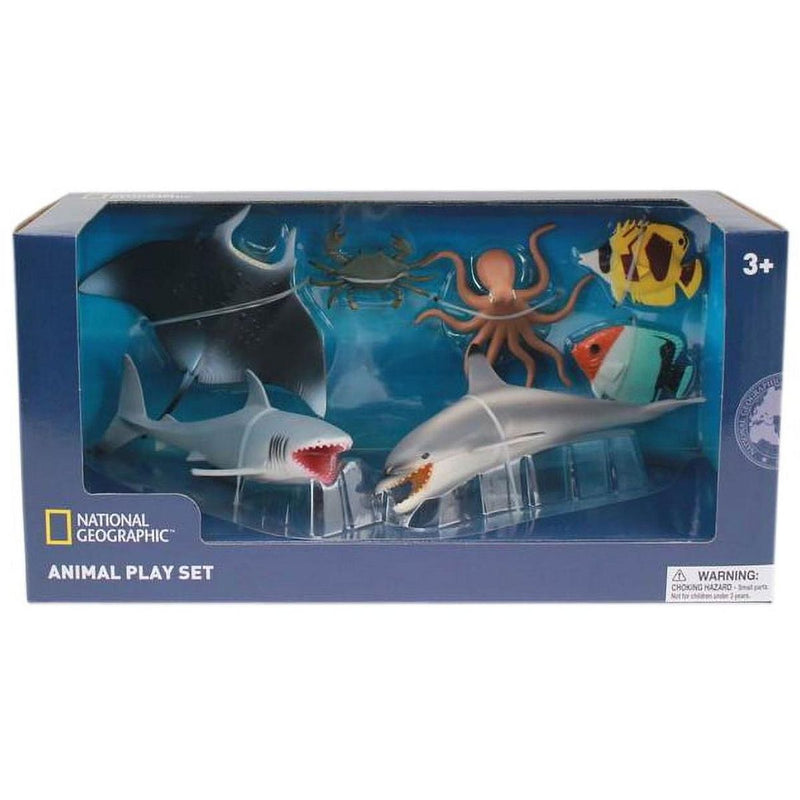 National Geographic Shark Dolphin Octopus Fish 7pc