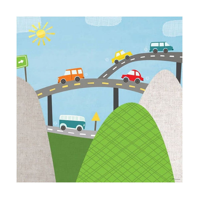 Oopsy Daisy's Cars on the Move Canvas Wall Art - Size 10x10