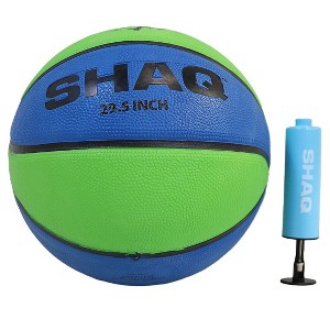 SHAQ 29.5" Composite Basketball Deflated with Mini Pump Mens Basketball Indoor Outdoor Basketball Size 7 Basketball SHAQ