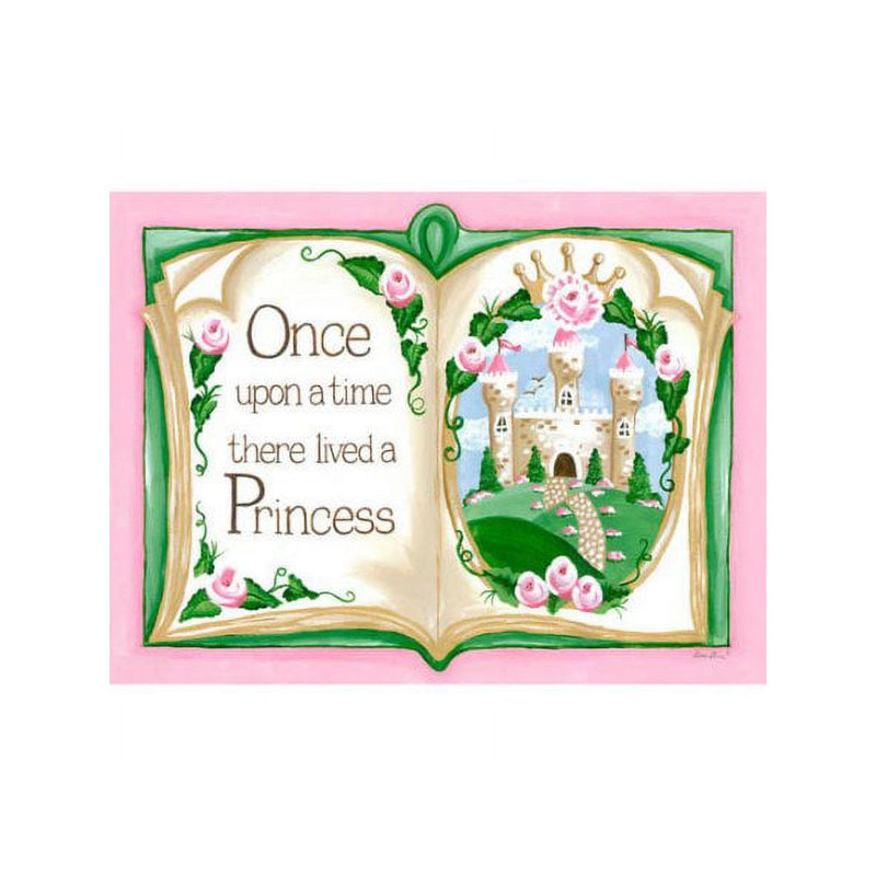 Oopsy Daisy's Once Upon a Time Storybook - Pink Canvas Wall Art - Size 24x18