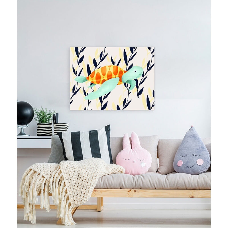 Oopsy Daisy's Tom the Sea Turtle Canvas Wall Art - Size 14x10