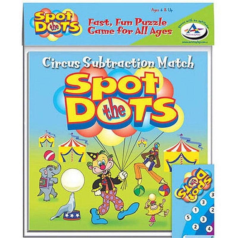 Talicor Spot The Dots Subtraction Puzzles Game for 1 to 4 Players Fun Math Skills Practice Interactive Family Activity