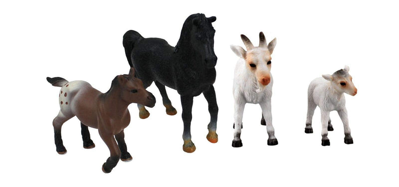 National Geographic Horses Goats Figurines, 4 pc