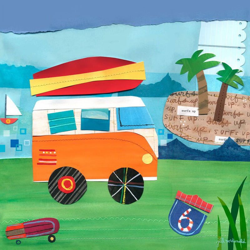 Oopsy Daisy's On the Road - Beach Canvas Wall Art - Size 14x14