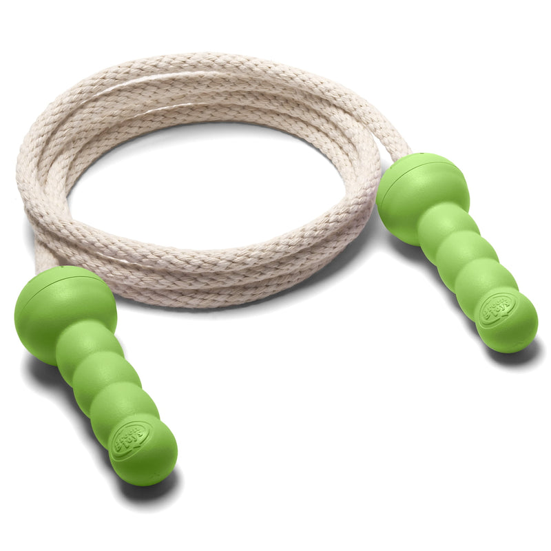 Green Toys Green Jump Rope – BPA-Free Recycled Plastic Handles and Durable Rope for Kids, Promotes Motor Skills and Active Play