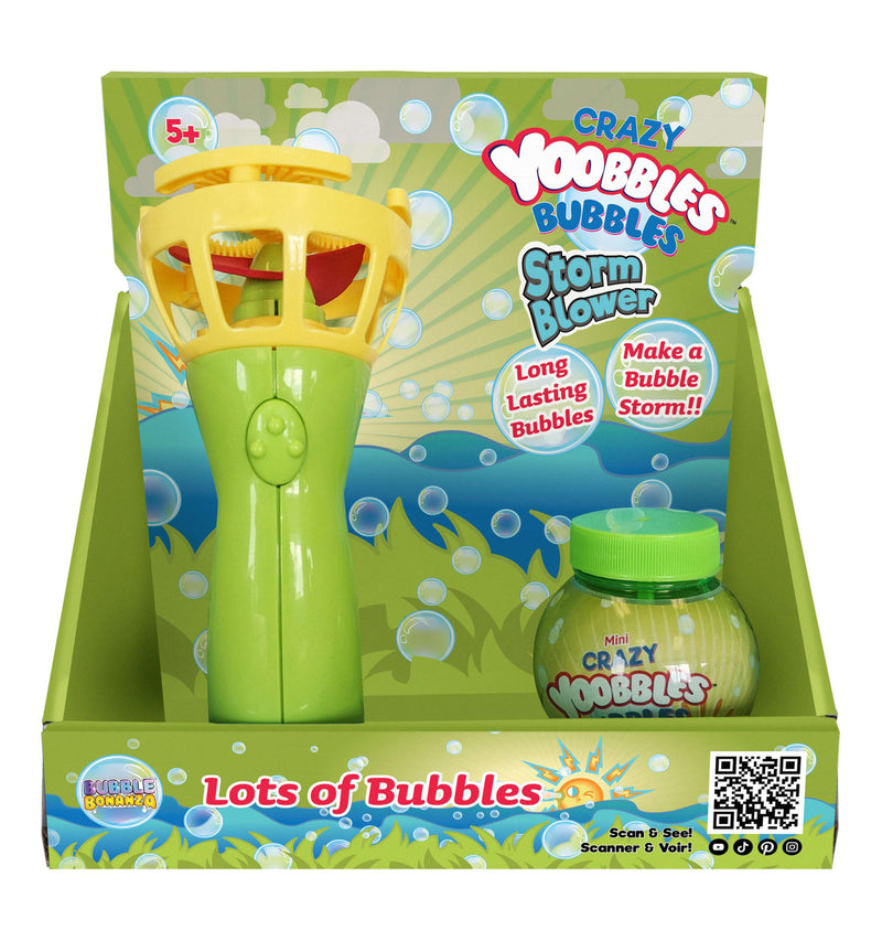 Crazy Yoobbles Storm Blower, Bubble Machine, Bubble Blower for Kids.