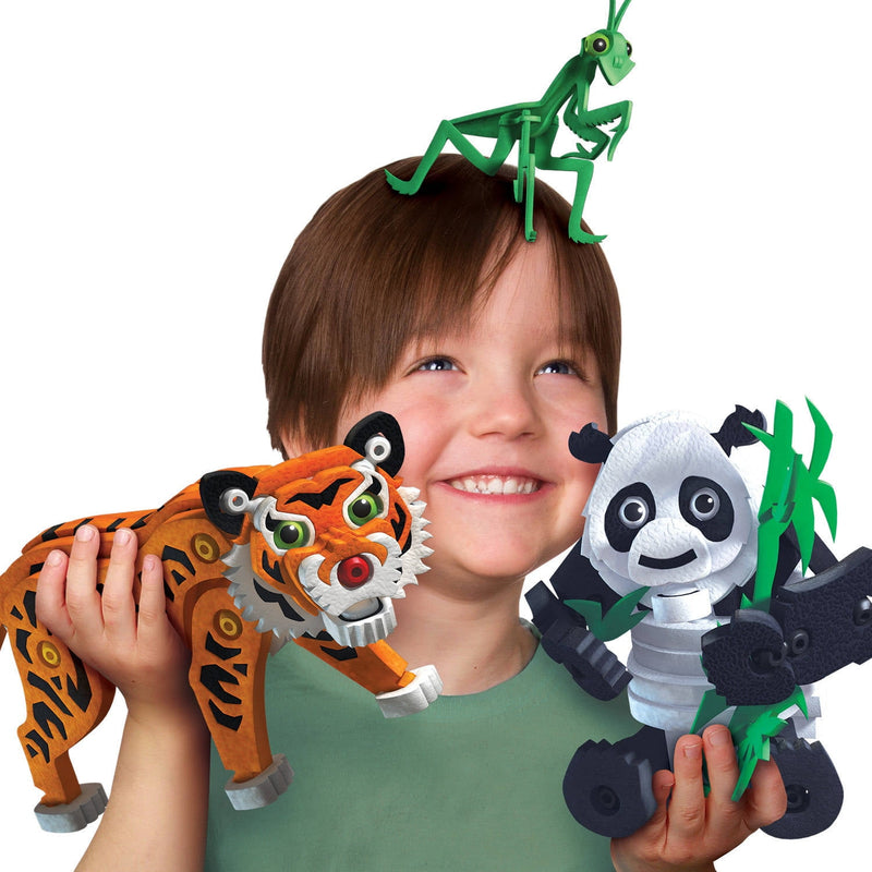 Bloco Toys Tiger & Panda Building Set