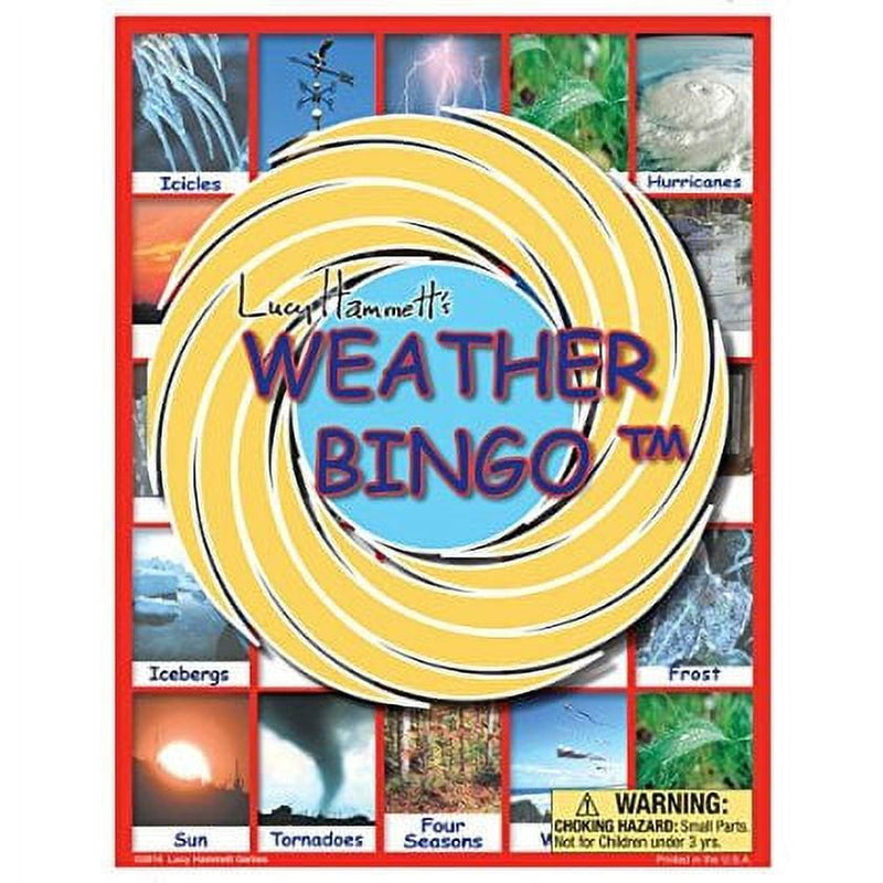 Lucy Hammett Weather Bingo Learning Game Fun Meteorology Activity for Classrooms or Home