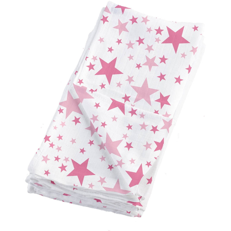 Bambino Mio Blankets/XL Muslins-Pink Stars