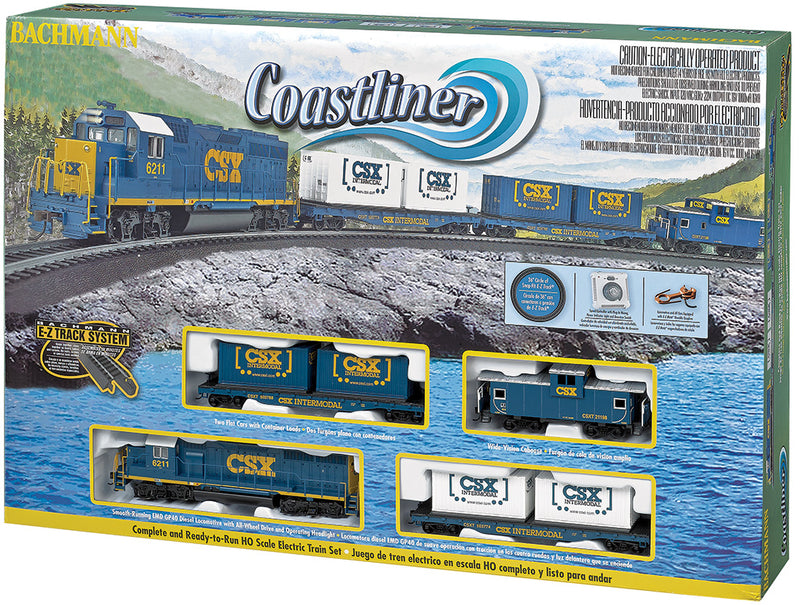 Bachmann Trains HO Scale Coastliner Ready To Run Electric Train Set