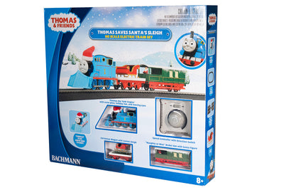 Bachmann Trains - THOMAS SAVES SANTA'S SLEIGH Ready To Run Electric Train Set - HO Scale