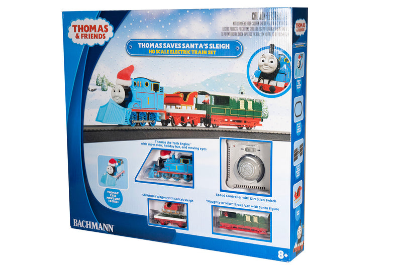 Bachmann Trains - THOMAS SAVES SANTA'S SLEIGH Ready To Run Electric Train Set - HO Scale