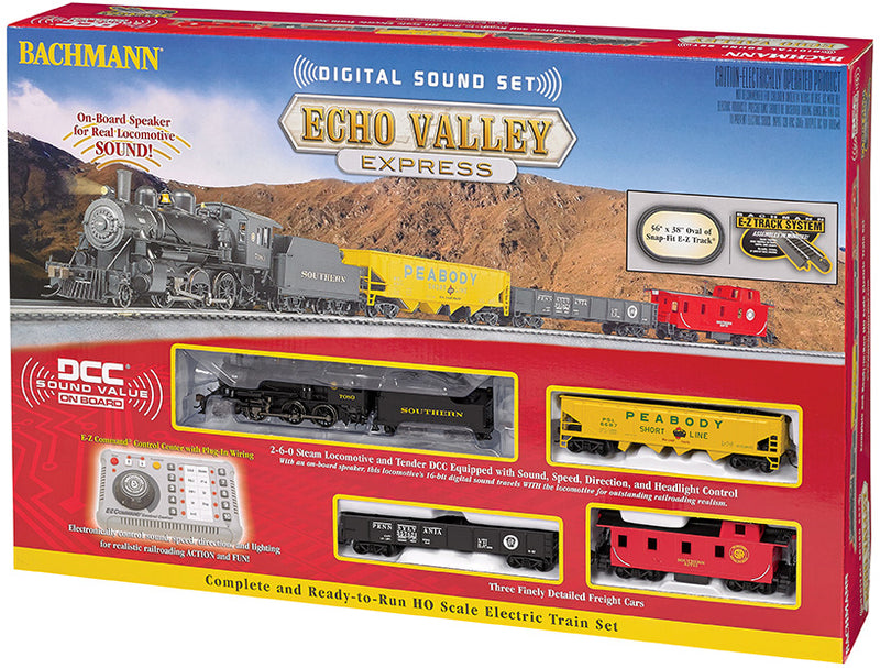 Bachmann Trains HO Scale EcValley Express - Ready To Run with Sound Electric Powered Model Train Set