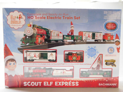 Bachmann Trains ELF ON THE SHELF SCOUT EXPRESS STEAM ENGINE TRAIN SET HO SCALE BAC00779