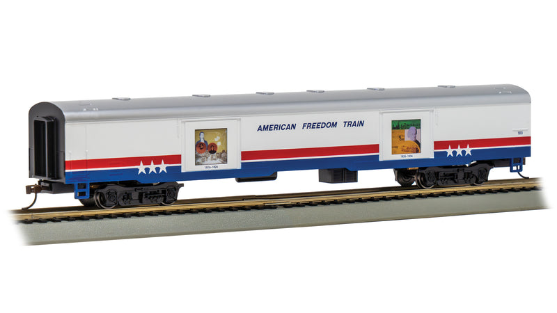 Bachmann Trains - LIMITED EDITION AMERICAN FREEDOM TRAIN CARS with LIGHTED DISPLAYS - EXHIBIT CAR #103 1816-1836 - HO Scale