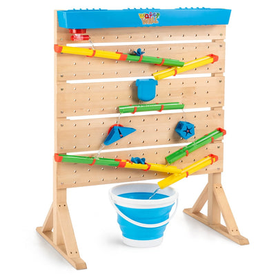 Playhouse Waterwall - Sensory Water Table  Wooden Waterfall Play Table with 27 Accessories  Educational Toy for Kids Ages 3