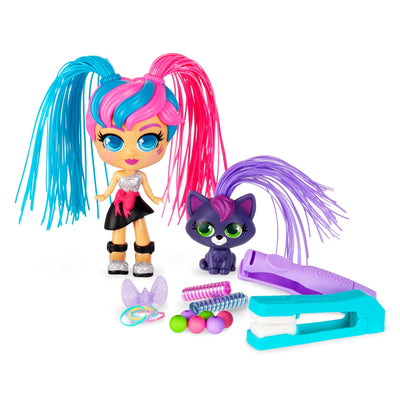 CurliGirls Milli, the Fashionista & Vogue, her cat - Hairstyling Doll with MagiCurl Hair Ages 3